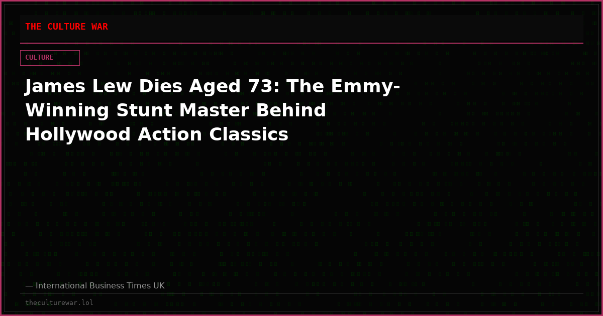 James Lew Dies Aged 73: The Emmy-Winning Stunt Master Behind Hollywood Action Classics