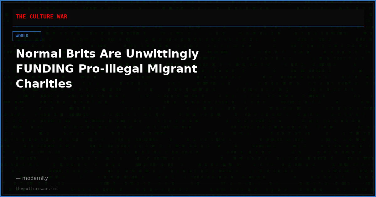 Normal Brits Are Unwittingly FUNDING Pro-Illegal Migrant Charities