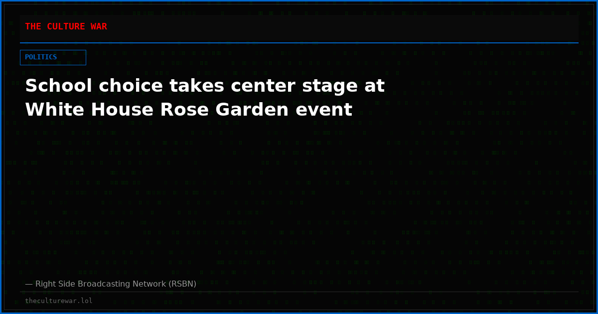 School choice takes center stage at White House Rose Garden event