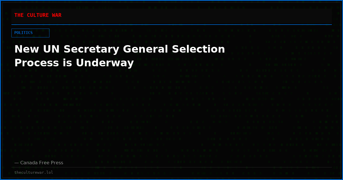 New UN Secretary General Selection Process is Underway
