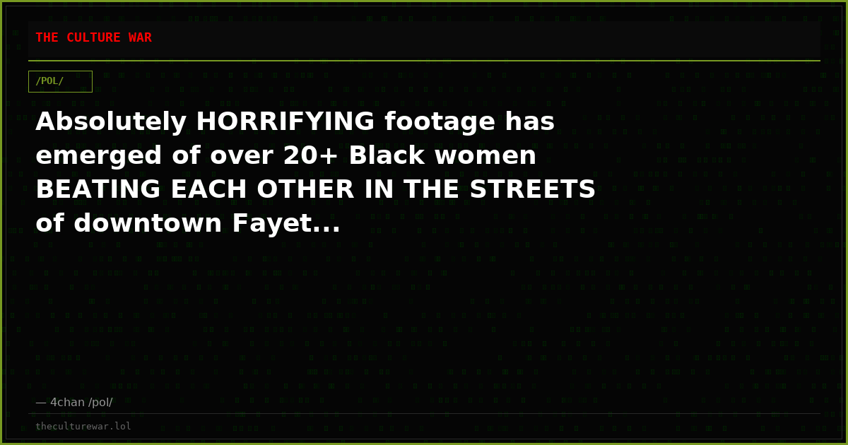 Absolutely HORRIFYING footage has emerged of over 20+ Black women BEATING EACH OTHER IN THE STREETS of downtown Fayet...