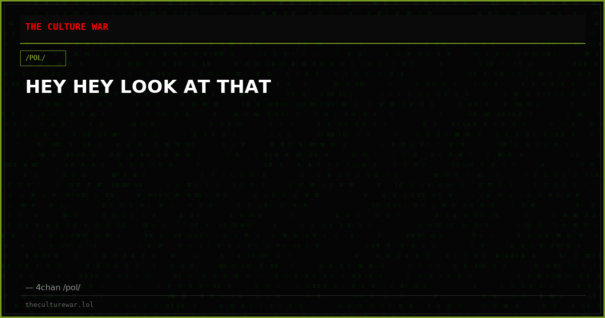 HEY HEY LOOK AT THAT