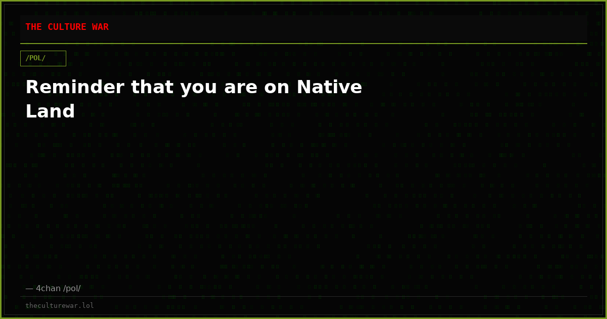 Reminder that you are on Native Land