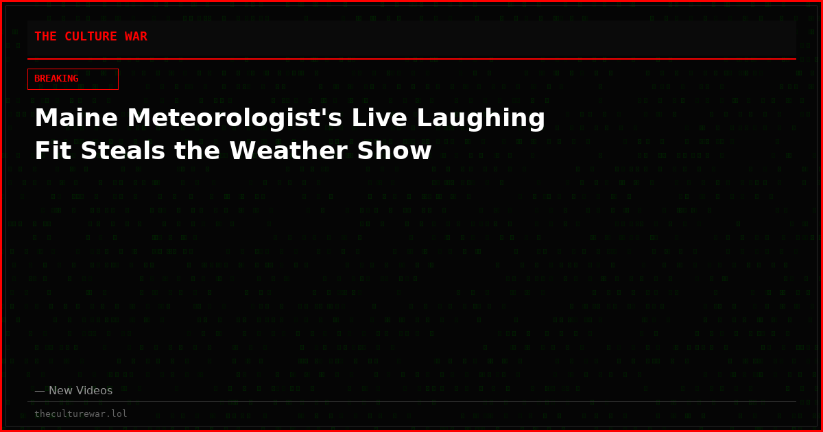 Maine Meteorologist's Live Laughing Fit Steals the Weather Show