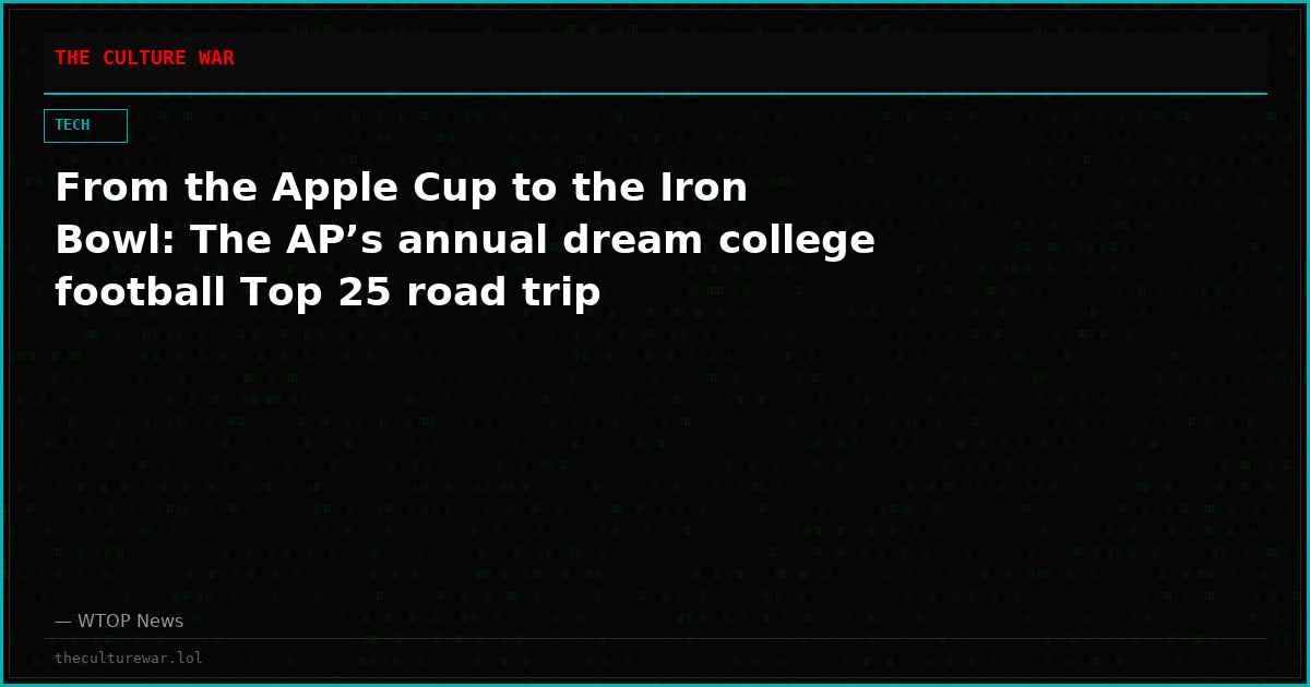 From the Apple Cup to the Iron Bowl: The AP’s annual dream college football Top 25 road trip