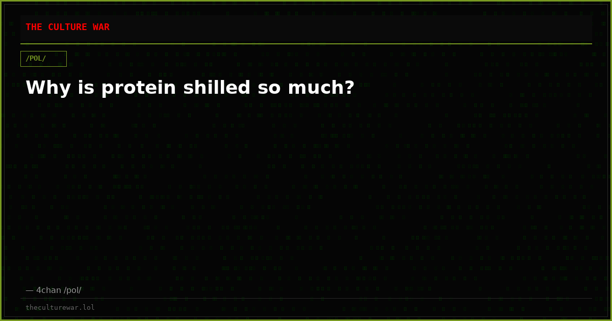 Why is protein shilled so much?