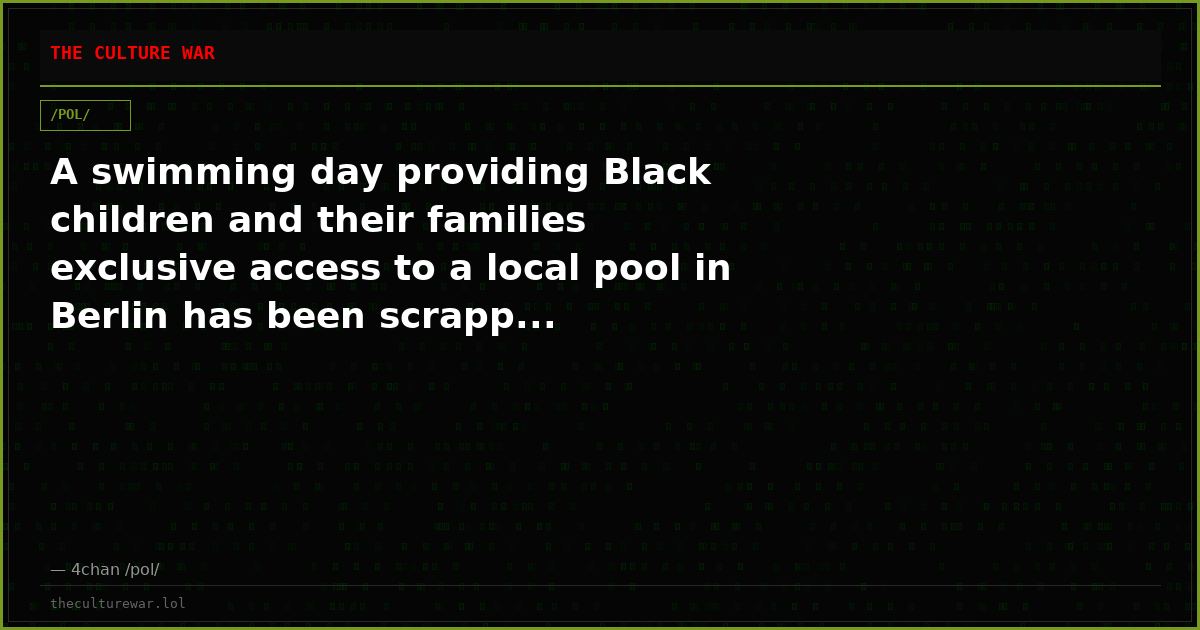 A swimming day providing Black children and their families exclusive access to a local pool in Berlin has been scrapp...