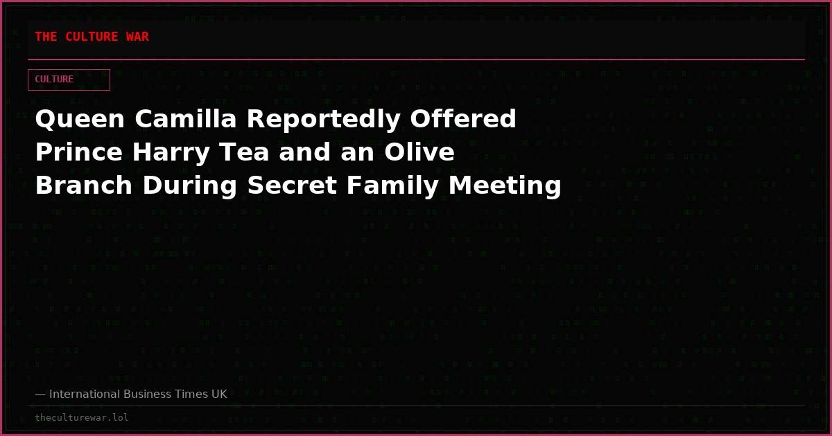 Queen Camilla Reportedly Offered Prince Harry Tea and an Olive Branch During Secret Family Meeting