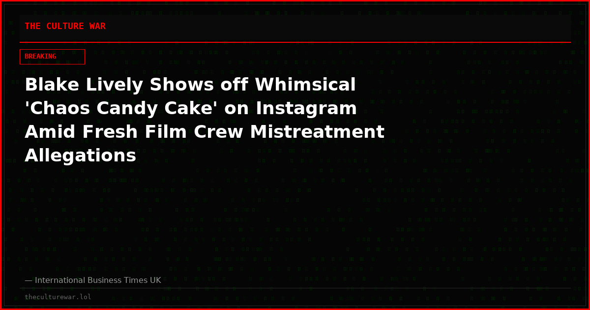 Blake Lively Shows off Whimsical 'Chaos Candy Cake' on Instagram Amid Fresh Film Crew Mistreatment Allegations