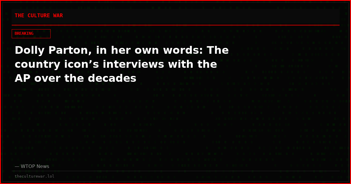 Dolly Parton, in her own words: The country icon’s interviews with the AP over the decades