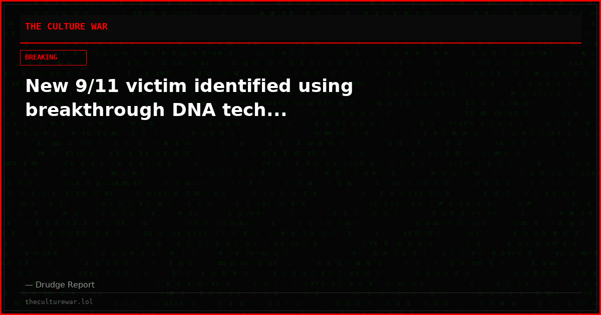 New 9/11 victim identified using breakthrough DNA tech...