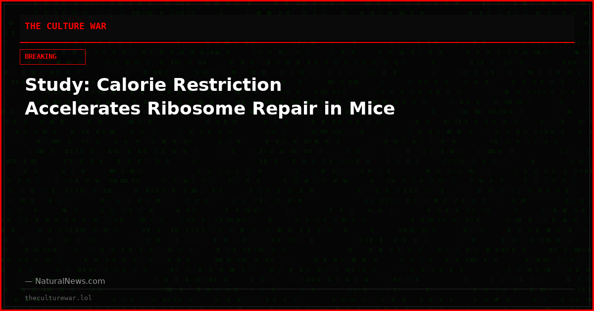 Study: Calorie Restriction Accelerates Ribosome Repair in Mice