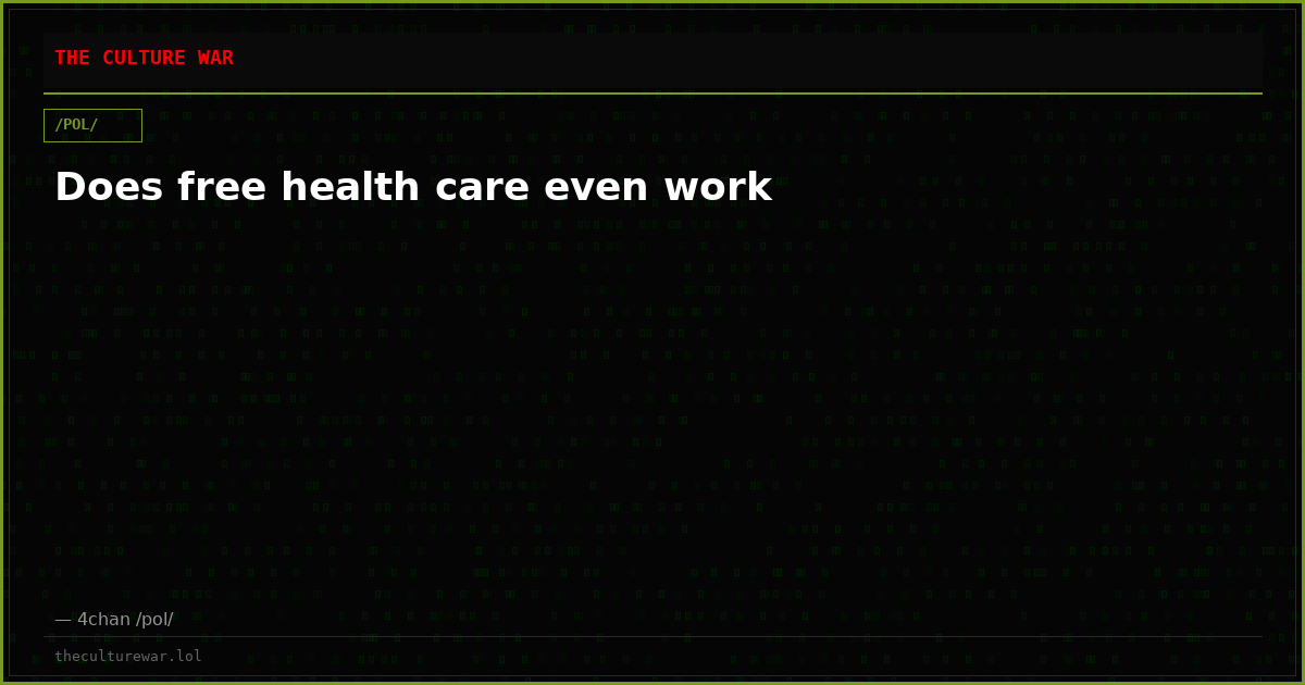 Does free health care even work