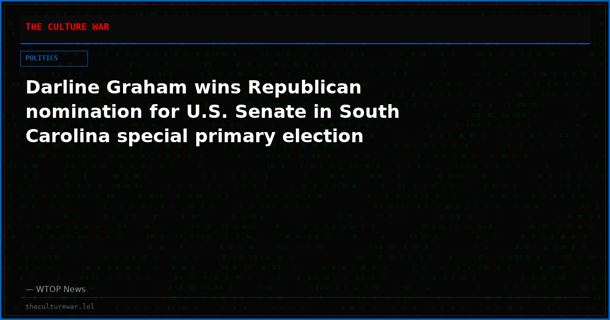 Darline Graham wins Republican nomination for U.S. Senate in South Carolina special primary election