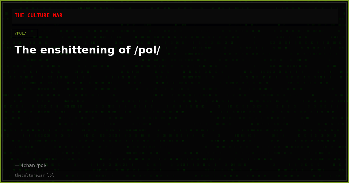 The enshittening of /pol/