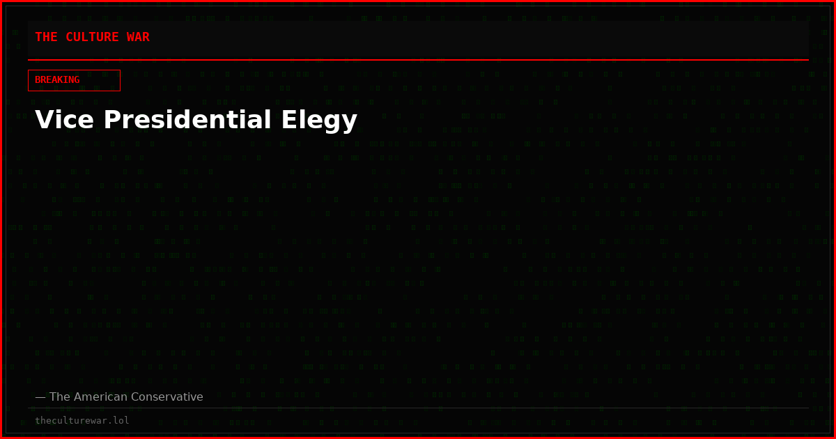 Vice Presidential Elegy