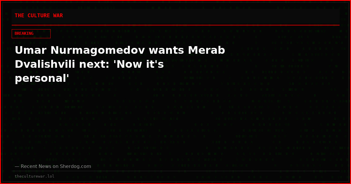Umar Nurmagomedov wants Merab Dvalishvili next: 'Now it's personal'