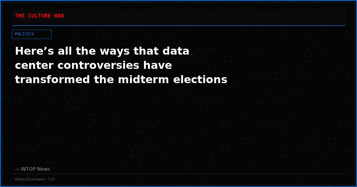 Here’s all the ways that data center controversies have transformed the midterm elections