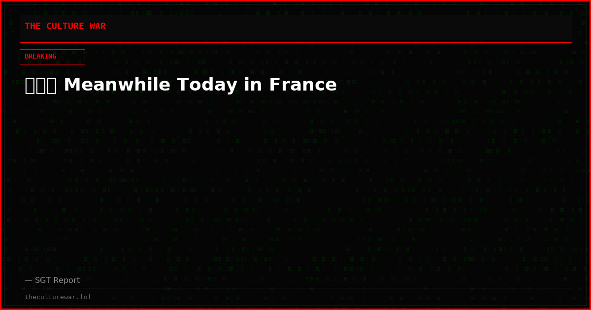 🚨🇫🇷 Meanwhile Today in France