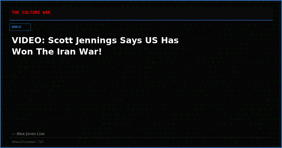 VIDEO: Scott Jennings Says US Has Won The Iran War!