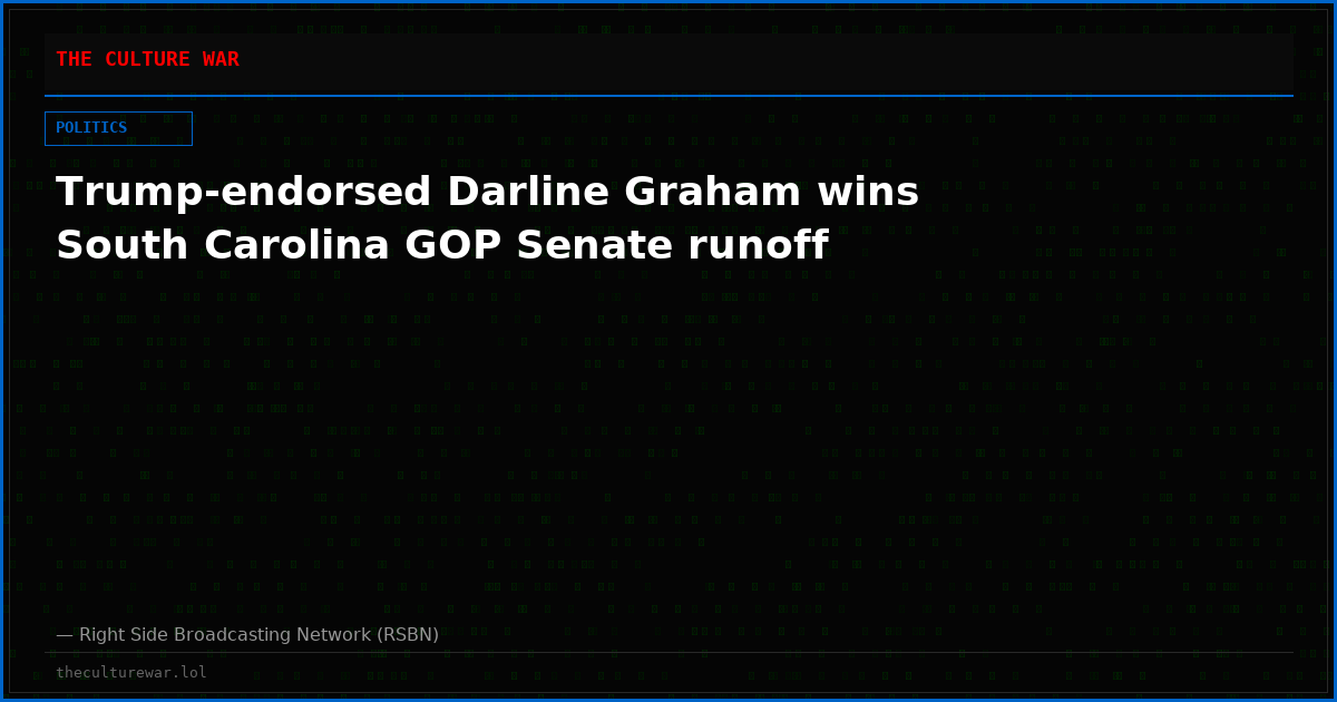 Trump-endorsed Darline Graham wins South Carolina GOP Senate runoff
