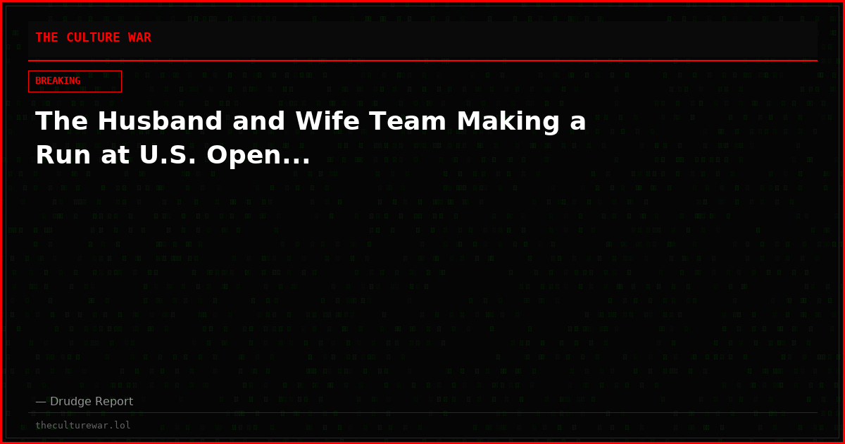 The Husband and Wife Team Making a Run at U.S. Open...