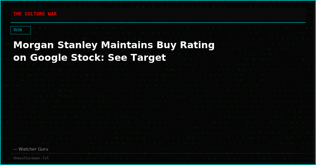 Morgan Stanley Maintains Buy Rating on Google Stock: See Target
