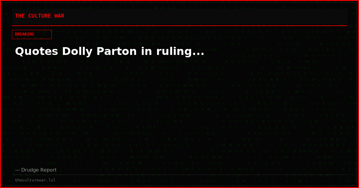 Quotes Dolly Parton in ruling...
