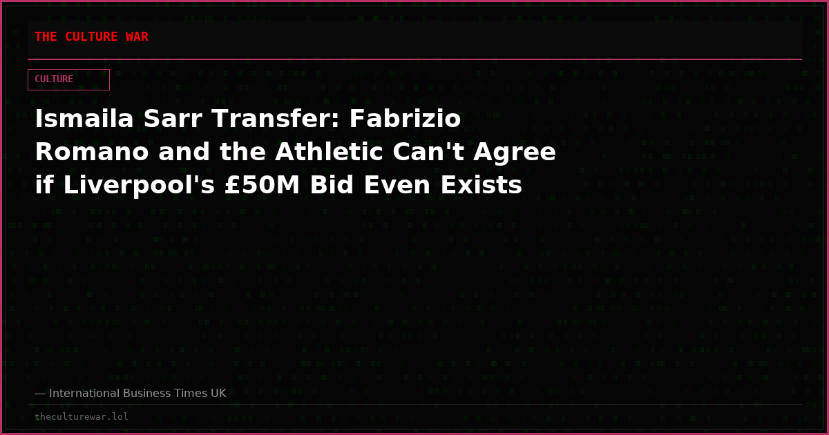 Ismaila Sarr Transfer: Fabrizio Romano and the Athletic Can't Agree if Liverpool's £50M Bid Even Exists