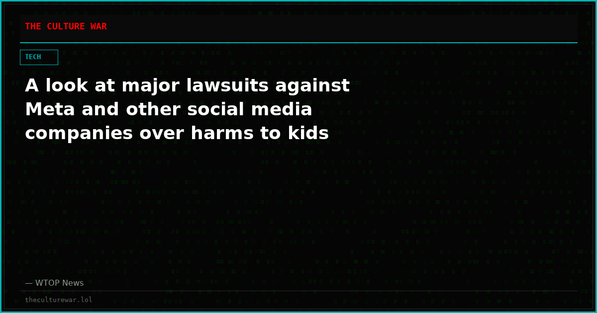 A look at major lawsuits against Meta and other social media companies over harms to kids