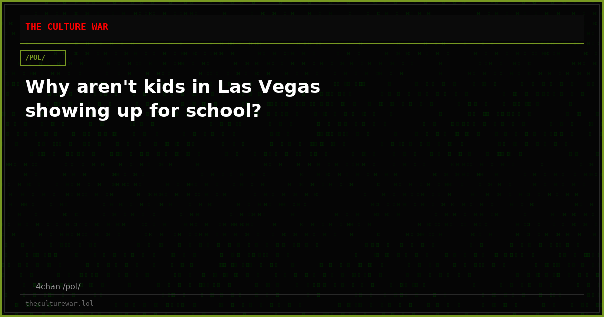 Why aren't kids in Las Vegas showing up for school?
