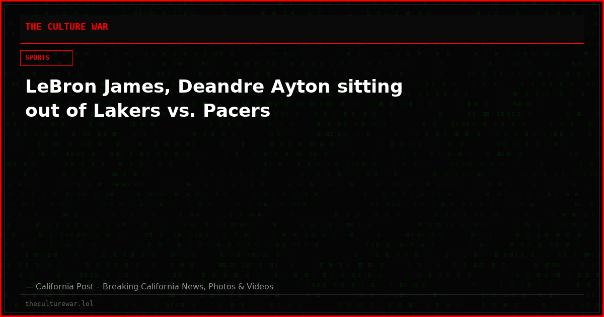 LeBron James, Deandre Ayton sitting out of Lakers vs. Pacers