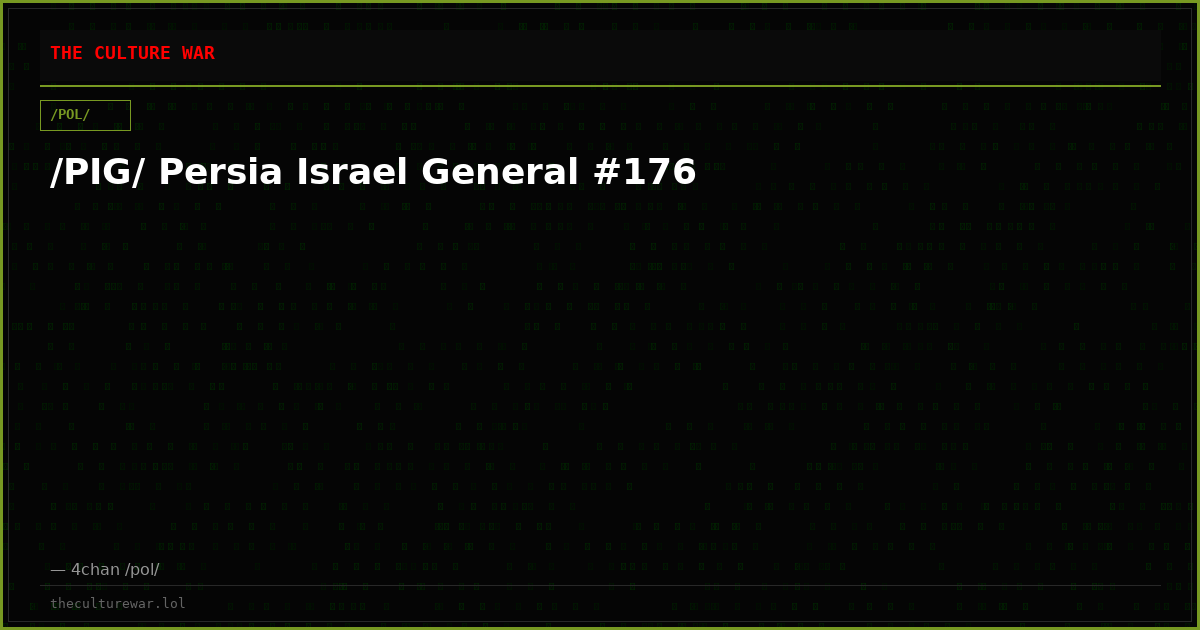 /PIG/ Persia Israel General #176
