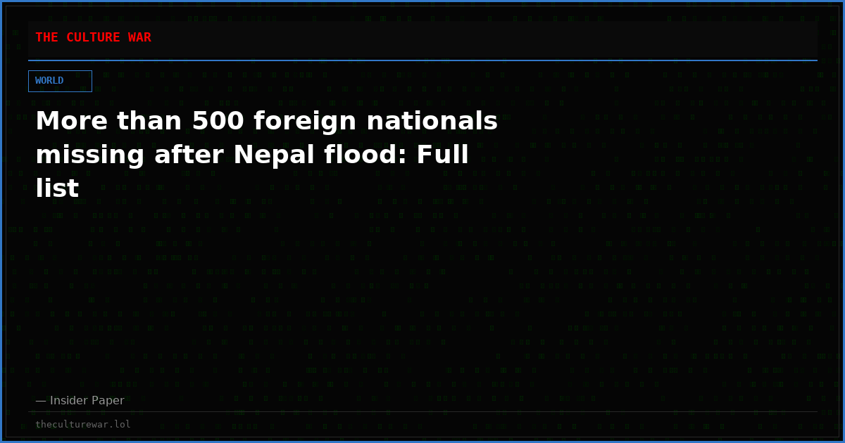 More than 500 foreign nationals missing after Nepal flood: Full list