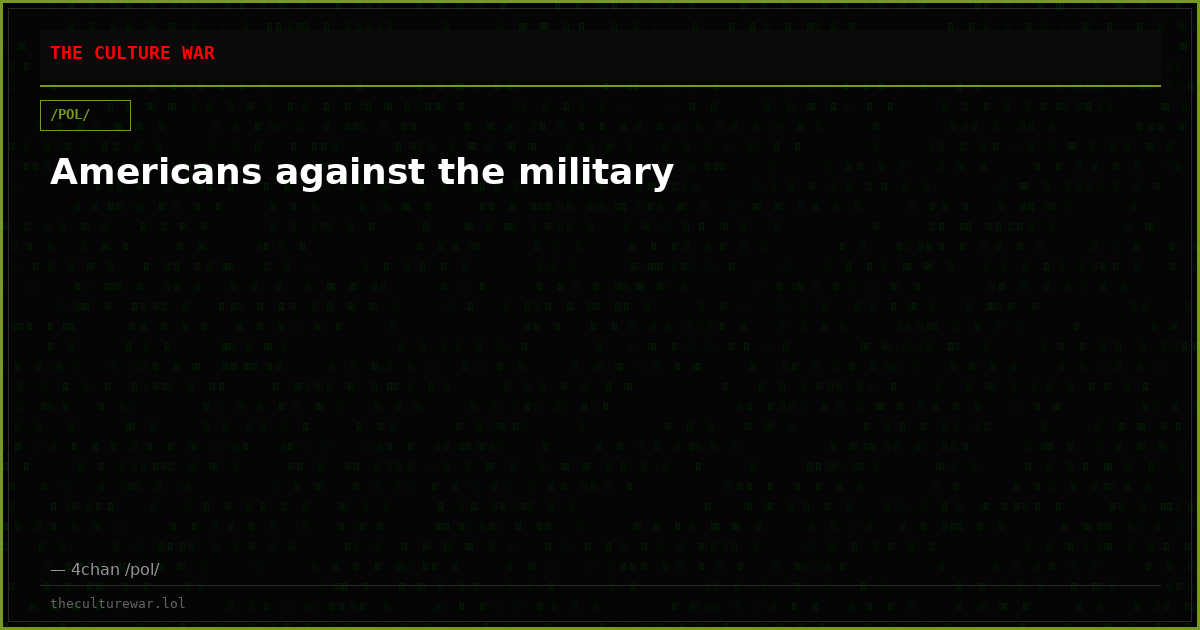 Americans against the military