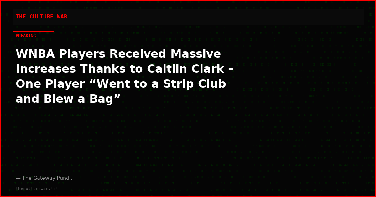 WNBA Players Received Massive Increases Thanks to Caitlin Clark – One Player “Went to a Strip Club and Blew a Bag”