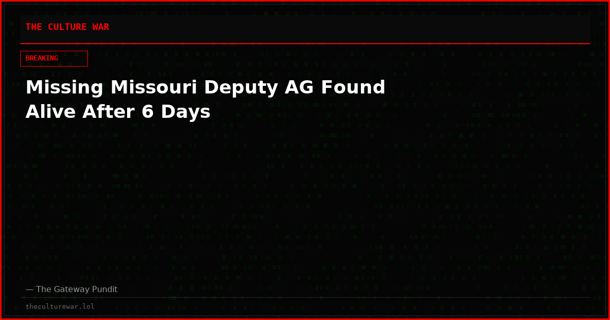 Missing Missouri Deputy AG Found Alive After 6 Days