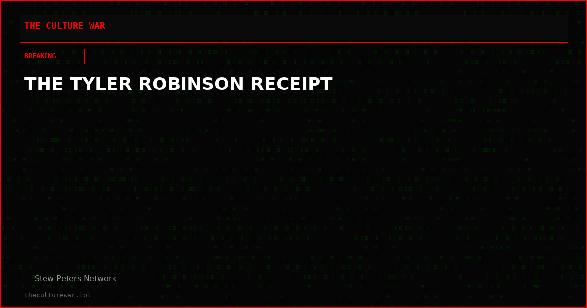 THE TYLER ROBINSON RECEIPT