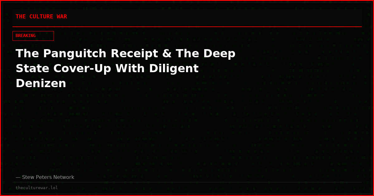 The Panguitch Receipt & The Deep State Cover-Up With Diligent Denizen