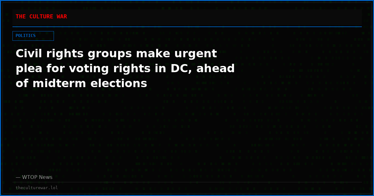 Civil rights groups make urgent plea for voting rights in DC, ahead of midterm elections
