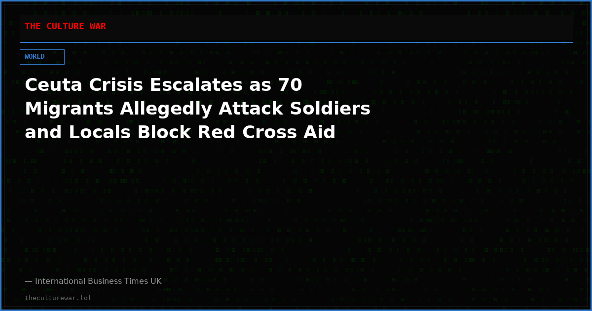 Ceuta Crisis Escalates as 70 Migrants Allegedly Attack Soldiers and Locals Block Red Cross Aid