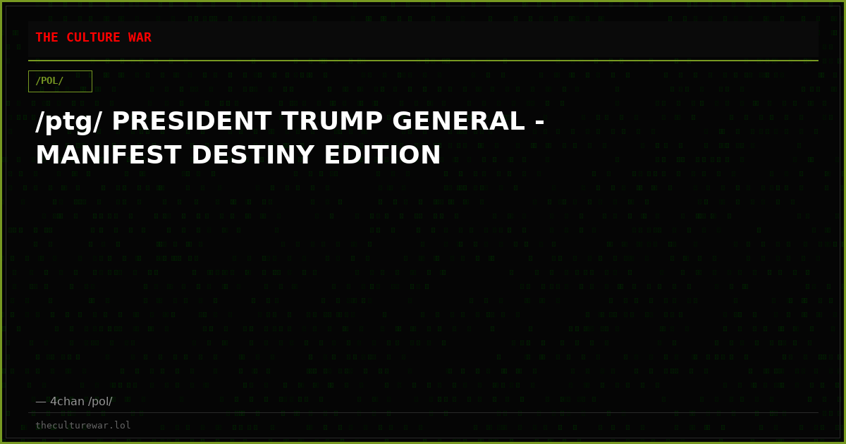 /ptg/ PRESIDENT TRUMP GENERAL - MANIFEST DESTINY EDITION