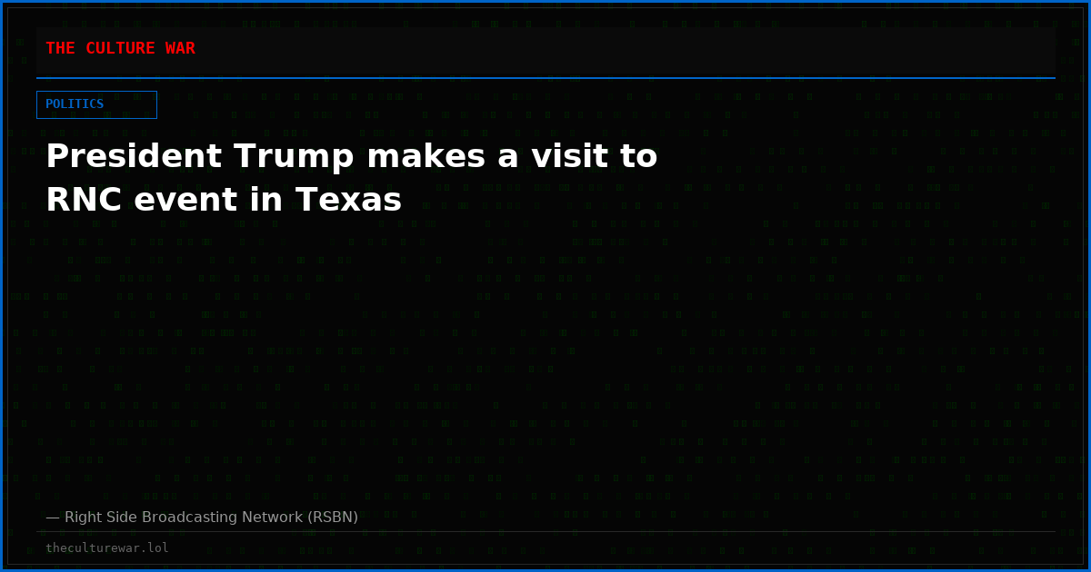 President Trump makes a visit to RNC event in Texas