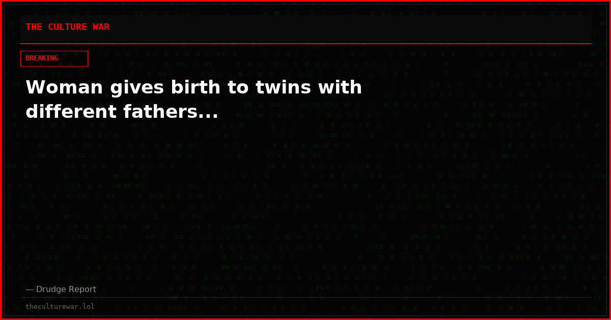 Woman gives birth to twins with different fathers...