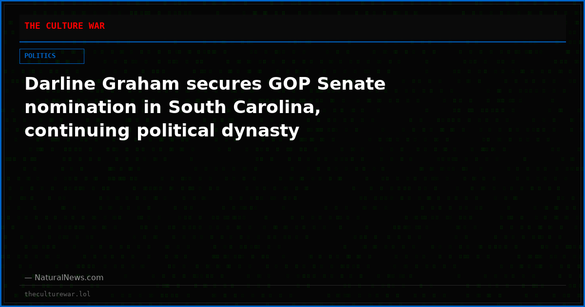 Darline Graham secures GOP Senate nomination in South Carolina, continuing political dynasty