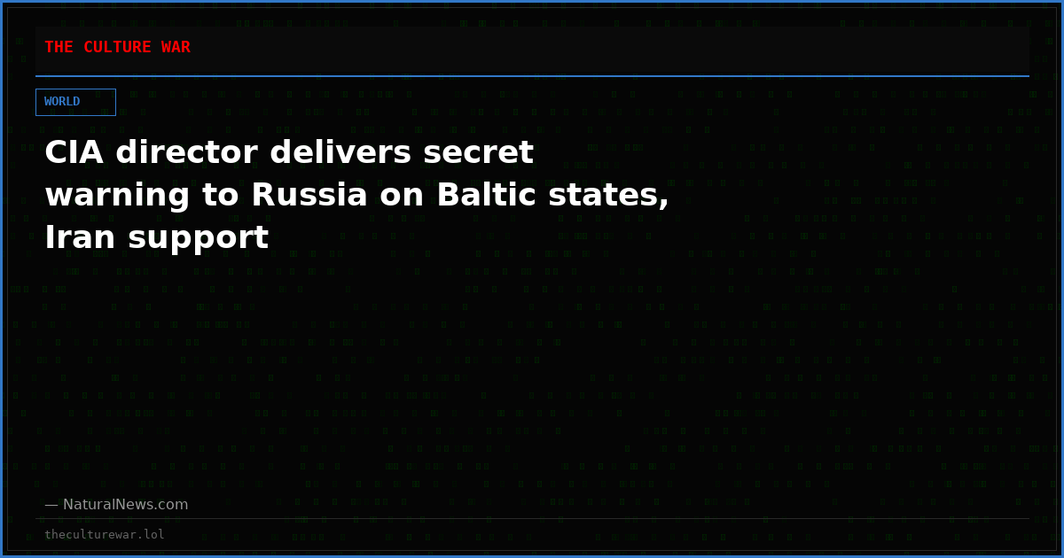 CIA director delivers secret warning to Russia on Baltic states, Iran support