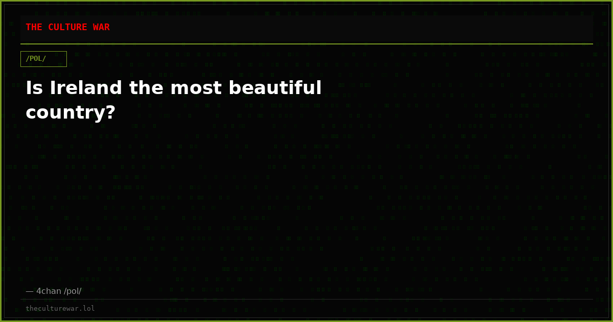 Is Ireland the most beautiful country?
