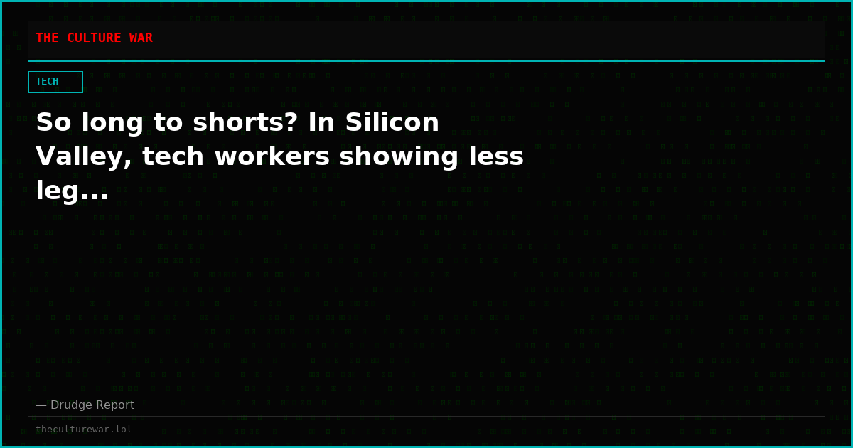So long to shorts? In Silicon Valley, tech workers showing less leg...