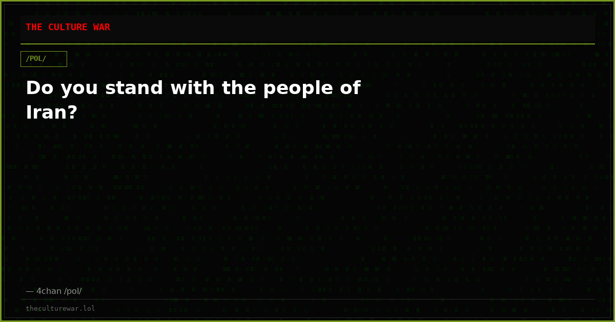 Do you stand with the people of Iran?