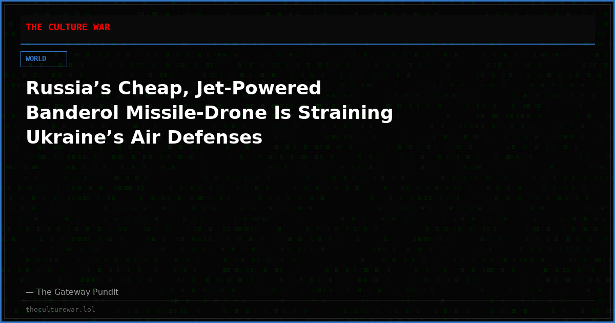 Russia’s Cheap, Jet-Powered Banderol Missile-Drone Is Straining Ukraine’s Air Defenses